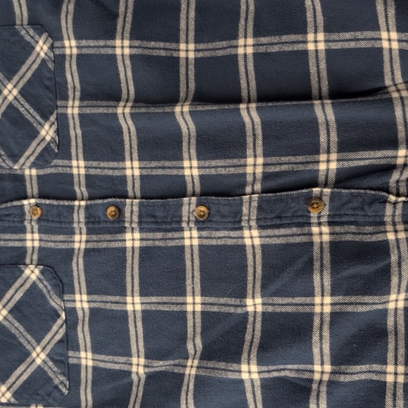 Blue And White Plaid Shirt Size Large - Picture 10 of 11